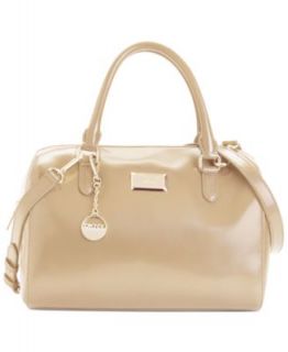 DKNY Saffiano Leather Top Zip Round Satchel   Handbags & Accessories
