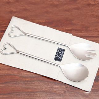 heart salad servers by red berry apple