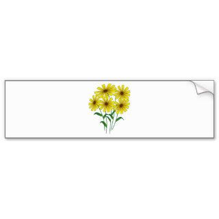Yellow Daisies Clipart Bumper Sticker