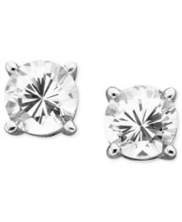 Diamond Earrings, 14k White Gold Diamond Spiral Bezel Stud Earrings (1/2 2 ct. t.w.)   Earrings   Jewelry & Watches