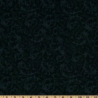 Baroque 108'' Quilt Backing Flourish Black Fabric