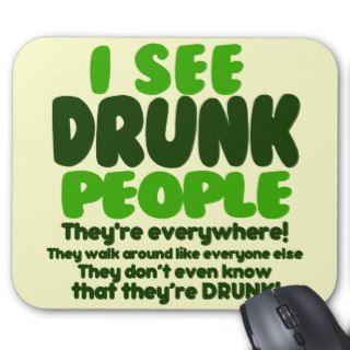 Funny Irish Beer Drinking Mouse Pads