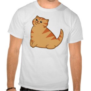 Happy Fat Orange Cat Tee Shirt