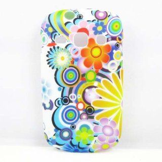 New Art Style Colorful Flowers Hard Rubber Case Cover Skin For Samsung Galaxy Fame S6812 /S6810 Cell Phones & Accessories