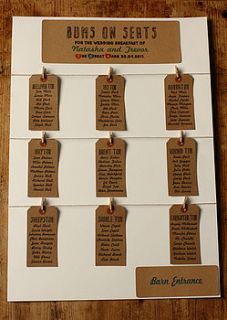 recycled luggage tag table plan a2 by artcadia