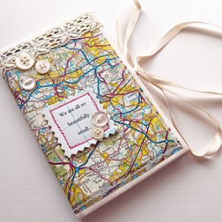 personalised map journal by nellie and elsie