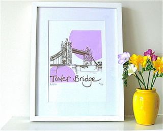 tower bridge silk screen print by big house devon