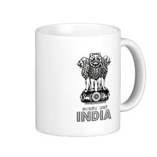India Coat of Arms Coffee Mugs