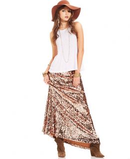 Free People Sequin A Line Maxi Skirt   Skirts   Women