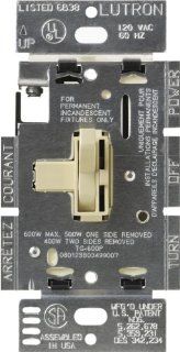 Lutron AYF 103P IV Ariadni 8 A 3 Way/Single Pole 3 Wire Fluorescent Dimmer Switch, Ivory   Wall Dimmer Switches  