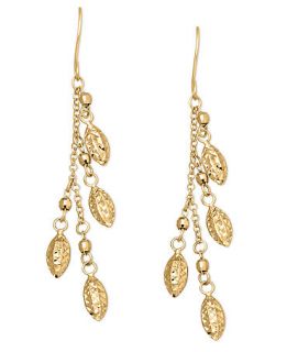 14k Gold Earrings, Multi Drop Leaf Earrings   Earrings   Jewelry & Watches
