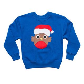 children's festive robin christmas jumper by not for ponies