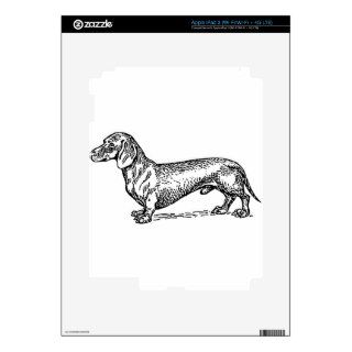 Black and White Dachshund Wiener Dog iPad 3 Skin