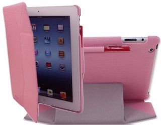 iPearl MagicFold Hard Cover Case for NEW iPad 4 (Retina display & Lightning connector), iPad 3 & iPad 2 with 30 pin connector, with Built in sleep/wakeup function and Touch Screen Stylus Pen   PINK Computers & Accessories