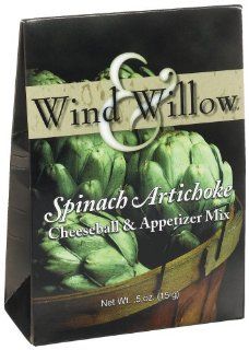 Wind & Willow Spinach Artichoke Cheeseball, .50 Ounce Boxes (Pack of 6)  Processed Cheese Spreads  Grocery & Gourmet Food