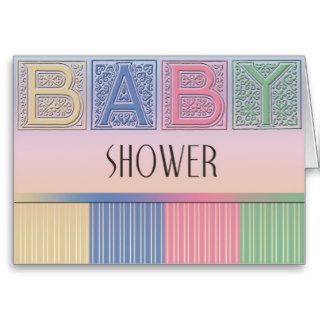 Pastel Baby Shower Greeting Card