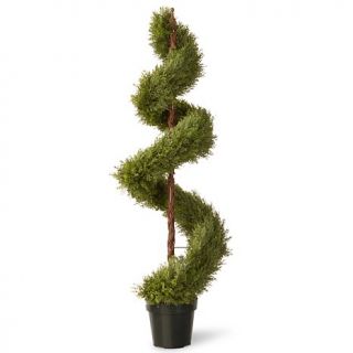 Artificial Topiary Tree 60" Cedar Spiral in Green Growers Pot