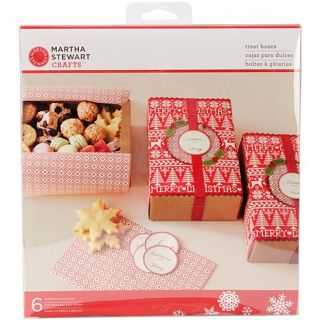 Martha Stewart Treat Boxes 6 Pack, 5.5x8.5in   Cottage Xmas