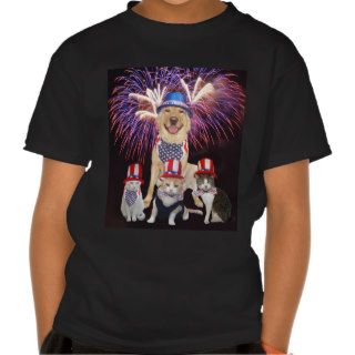 Funny Dog & Cats July 4th Shirts