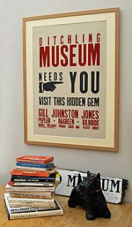 ditchling museum letterpress poster by the wireless press