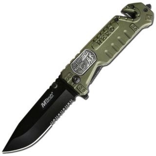 MTech USA Ranger Tactical Folding Knife with Glass Breaker M Tech Pocket Knives