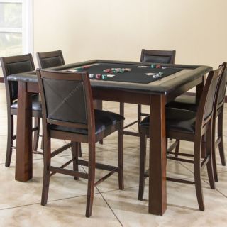 Archer Poker Table Set with 8 Devera Stools