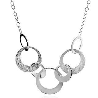 Sterling Silver Rolo Chain with Retro Circles 18" Jewelry