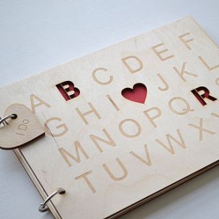 alphabet love guest book by clouds and currents