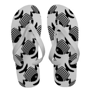 Black And White Angel Fish Sandals
