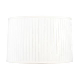 Livex Lighting Shantung Silk Pleat Drum Lamp Shade in White