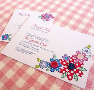 flora personalised wedding stationery by little cherub design