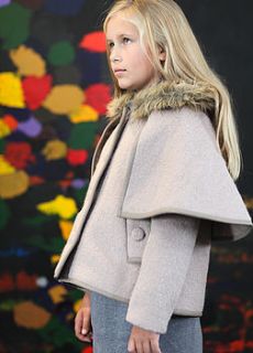 wool cape coat by london kiddy