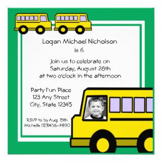 School Bus/ photo Invite