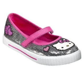 Girls Hello Kitty Sequin Mary Jane Shoes   Silver