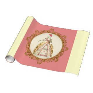 White Poodle Marie Antoinette Decoration Banner Gift Wrap
