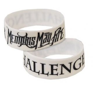 MEMPHIS MAY FIRE   Challenger   White Rubber Wristband Music Fan Apparel Accessories Clothing