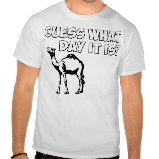 Guess What Day it Is? Hump Day Camel Tee Shirt