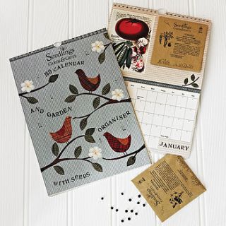 2013 calendar with seeds by seedlings cards