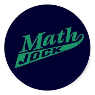 Math Jock Green Round Sticker