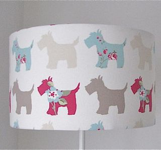 pretty scottie dog handmade lampshade by rosie's vintage lampshades