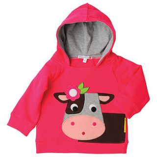 collette the cow hooded sweatshirt by olive&moss