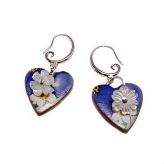 meadow heart ceramic earrings by eve&fox