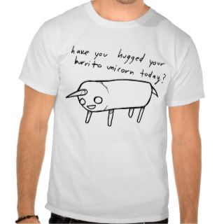 have you hugged your burrito unicorn today? t shirt
