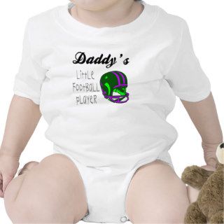 Daddy's Little Football Player Baby T shirt