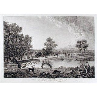 Art View in Lyme Park (With that extraordinary Custom of driving the Stags;)  Engraving  Thomas Smith of Derby (c.1720   1767) Engraved by Francis Vivares (1709 1780)