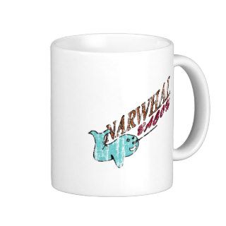 Narwhal Bacon Retro Logo Coffee Mugs