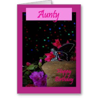 Happy birthday Aunty Aunt fairy faerie magical Cards