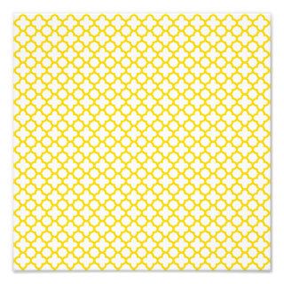 Yellow Quatrefoil Pattern Art Photo