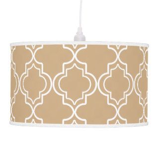 Neutral Moroccan Quatrefoil Mosaic Pattern Hanging Pendant Lamp