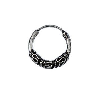 So Chic Jewels   Sterling Silver 14 mm Celtic Knot Creole Hoop Earrings Jewelry